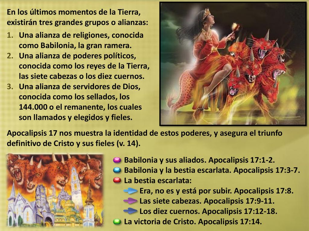 En los últimos momentos de la Tierra, existirán tres grandes grupos o alianzas: