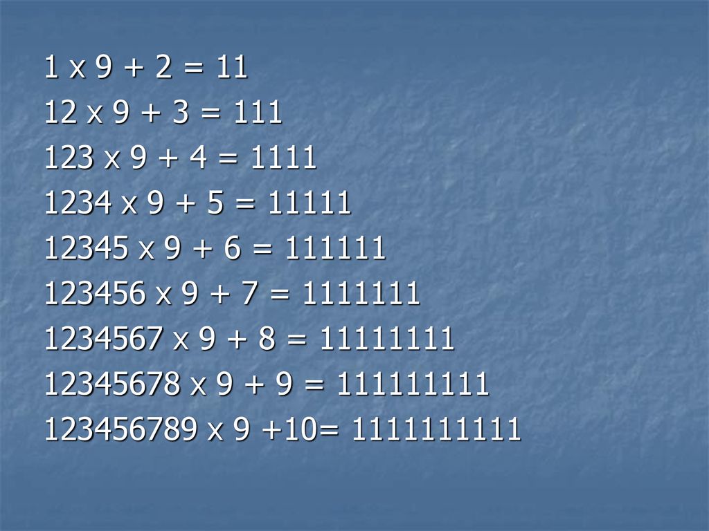 1 x = x = x = x = x =