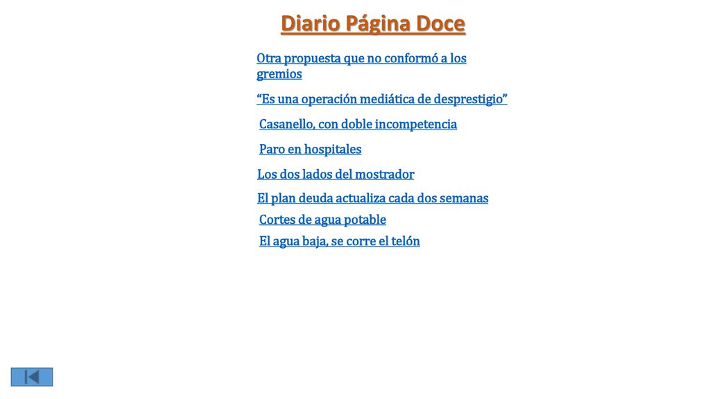 Diario Página Doce Otra propuesta que no conformó a los gremios