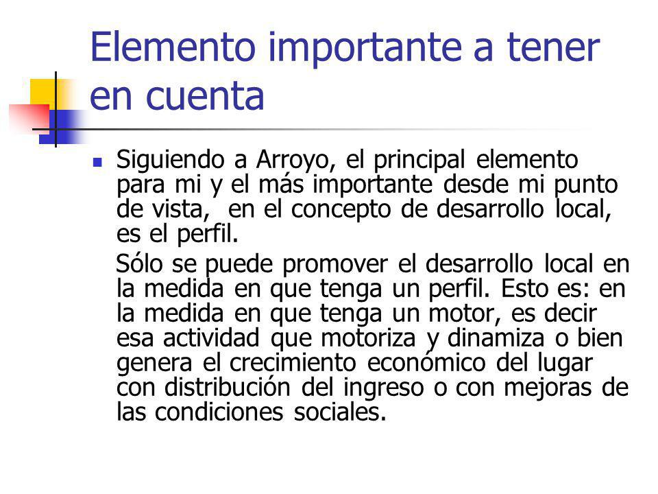 Elemento importante a tener en cuenta