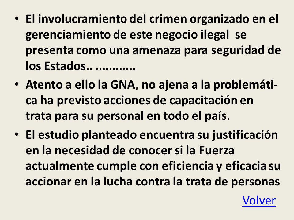 El involucramiento del crimen organizado en el gerenciamiento de este negocio ilegal se presenta como una amenaza para seguridad de los Estados