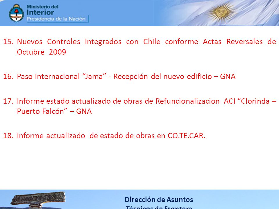Paso Internacional Jama - Recepción del nuevo edificio – GNA