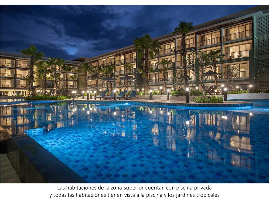 Las habitaciones de la zona superior cuentan con piscina privada