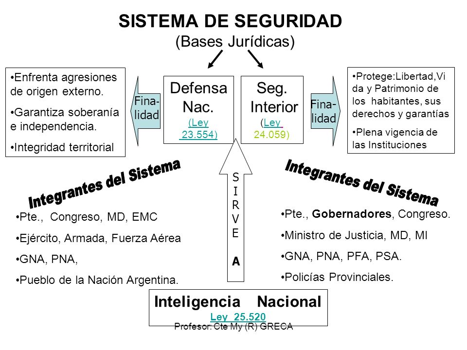 SISTEMA DE SEGURIDAD (Bases Jurídicas)