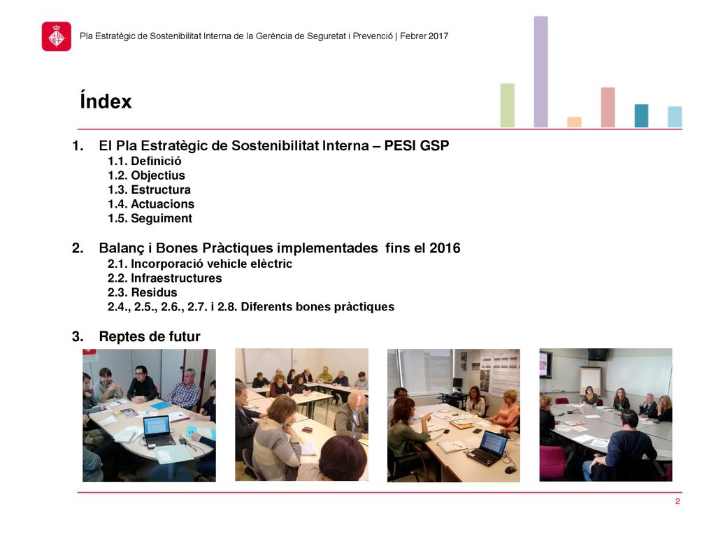 Índex El Pla Estratègic de Sostenibilitat Interna – PESI GSP