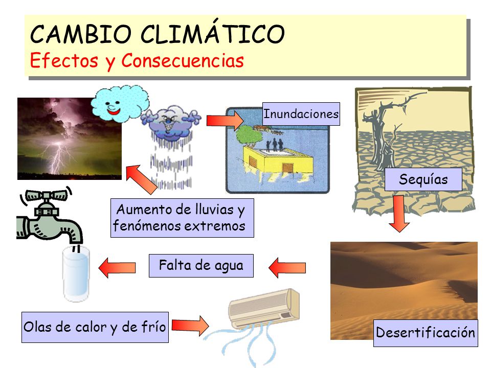 CAMBIO CLIMÁTICO Efectos y Consecuencias