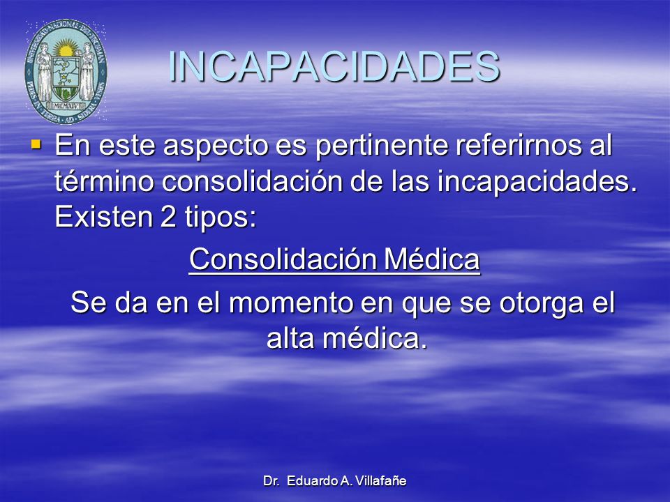 Se da en el momento en que se otorga el alta médica.