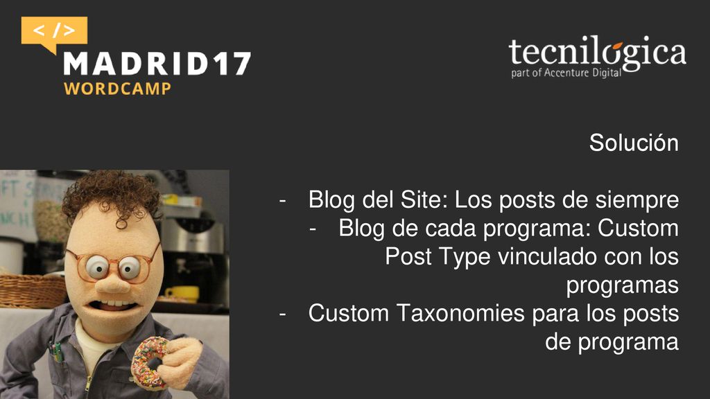 Solución Blog del Site: Los posts de siempre. Blog de cada programa: Custom Post Type vinculado con los programas.