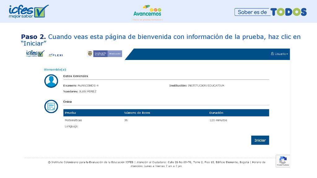 Paso 2. Cuando veas esta página de bienvenida con información de la prueba, haz clic en Iniciar