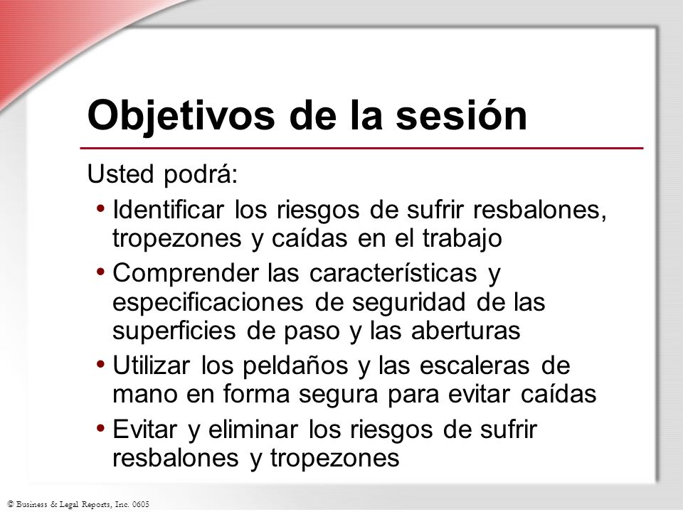 Objetivos de la sesión Usted podrá: