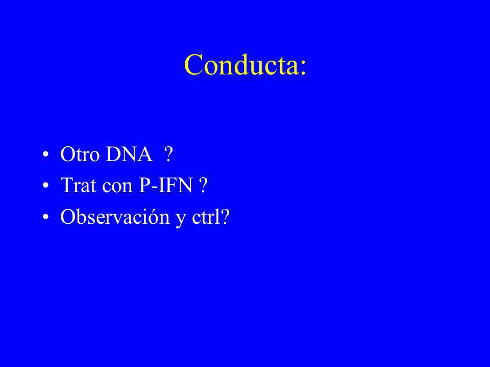 Conducta: Otro DNA Trat con P-IFN Observación y ctrl