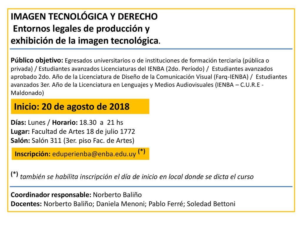 IMAGEN TECNOLÓGICA Y DERECHO Entornos legales de producción y