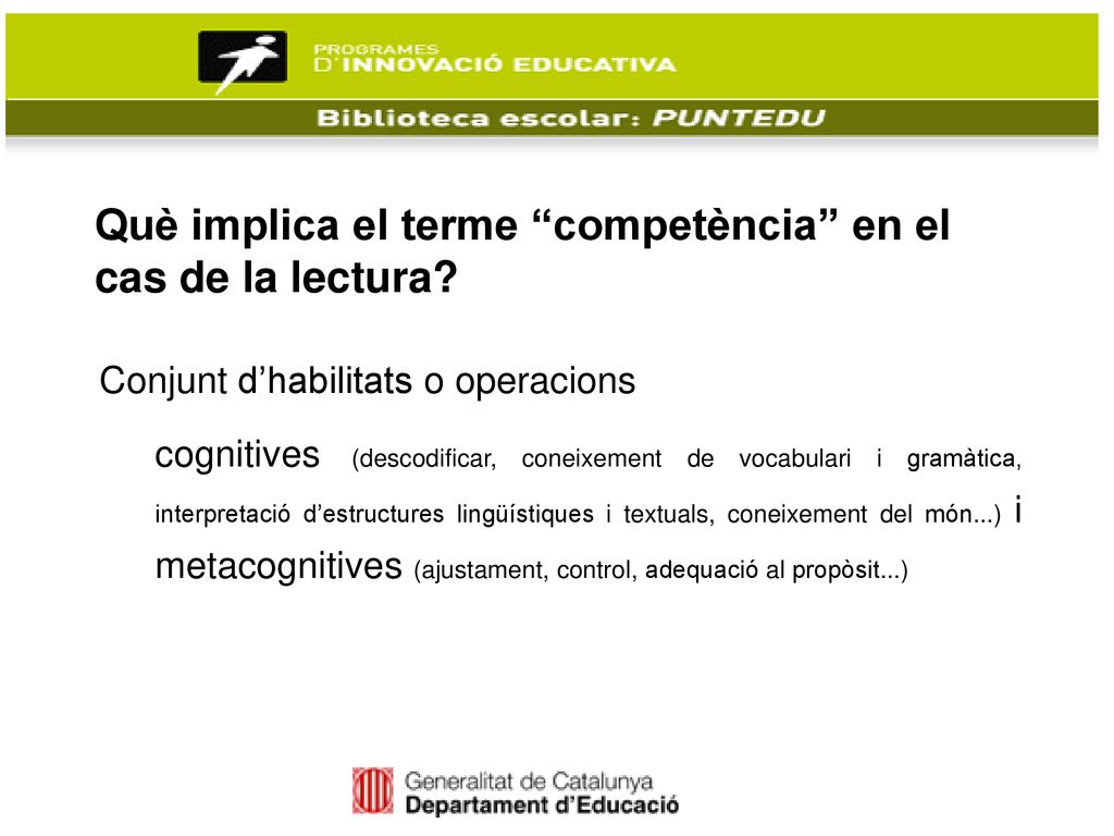Què implica el terme competència en el cas de la lectura