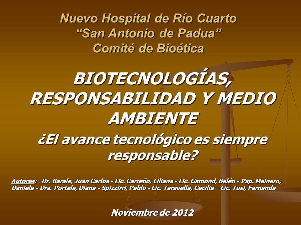 Nuevo Hospital de Río Cuarto San Antonio de Padua Comité de Bioética