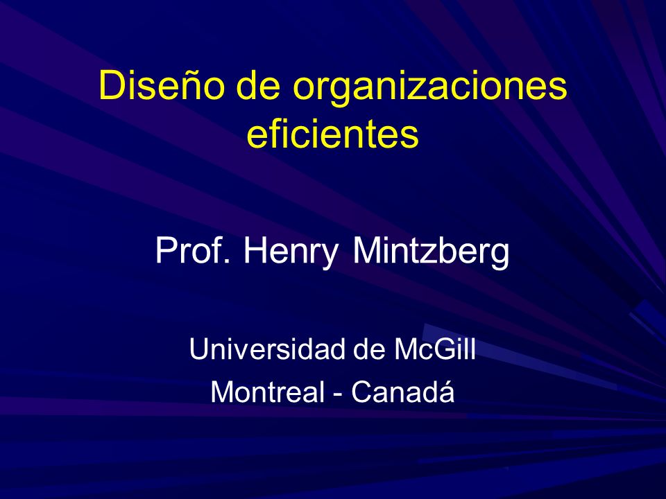 Diseño de organizaciones eficientes