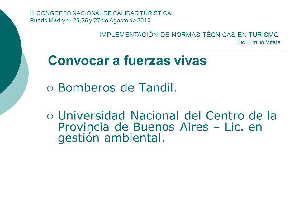Convocar a fuerzas vivas