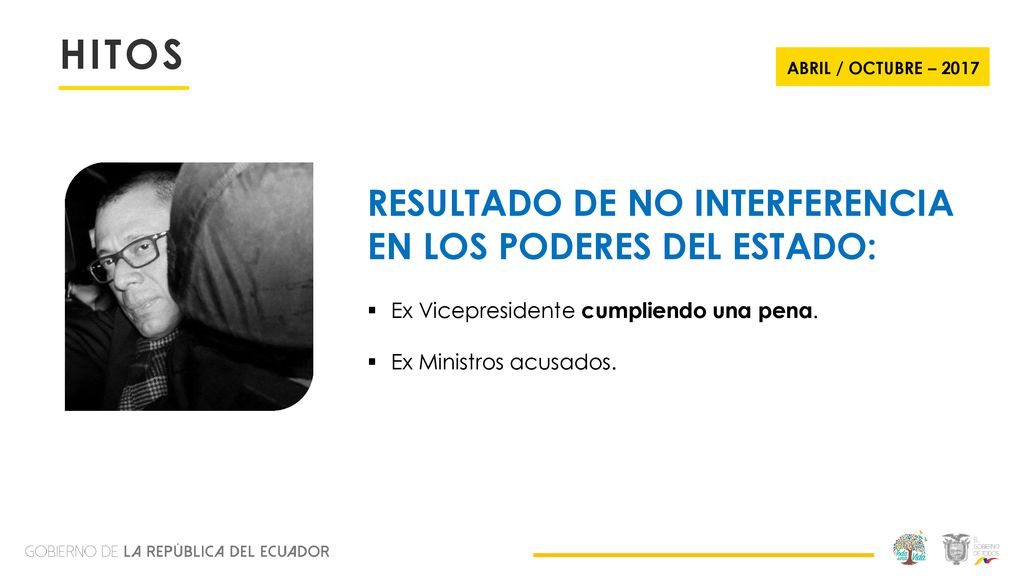 HITOS RESULTADO DE NO INTERFERENCIA EN LOS PODERES DEL ESTADO: