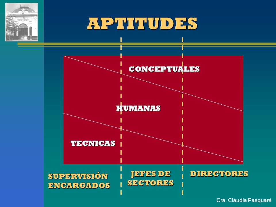 APTITUDES HUMANAS CONCEPTUALES HUMANAS TECNICAS JEFES DE SECTORES