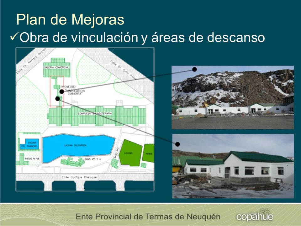 Plan de Mejoras Obra de vinculación y áreas de descanso