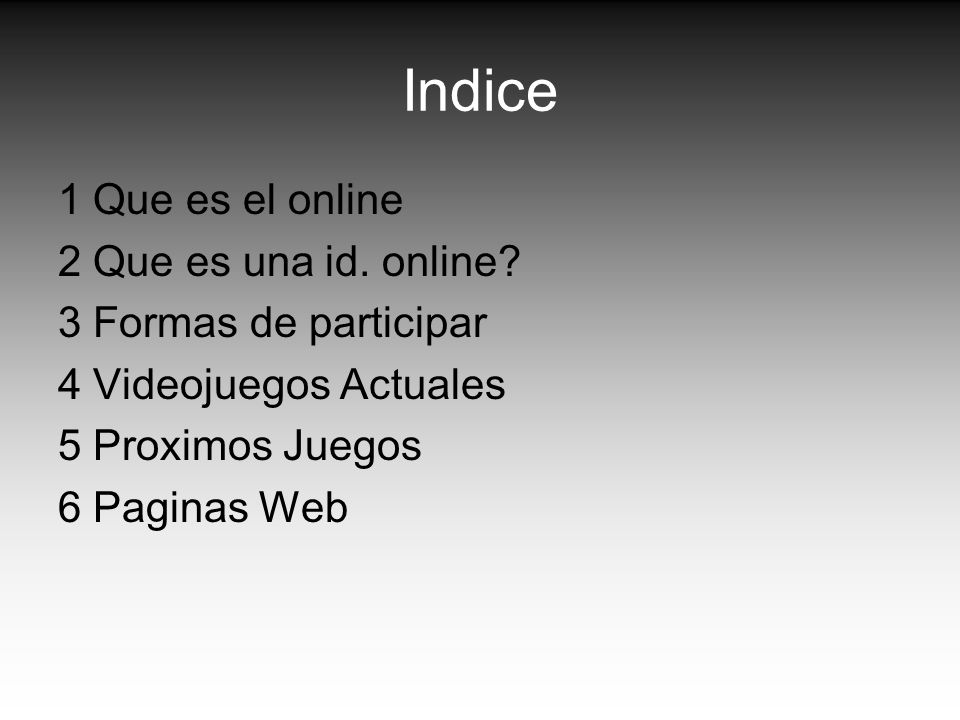 Indice 1 Que es el online 2 Que es una id. online