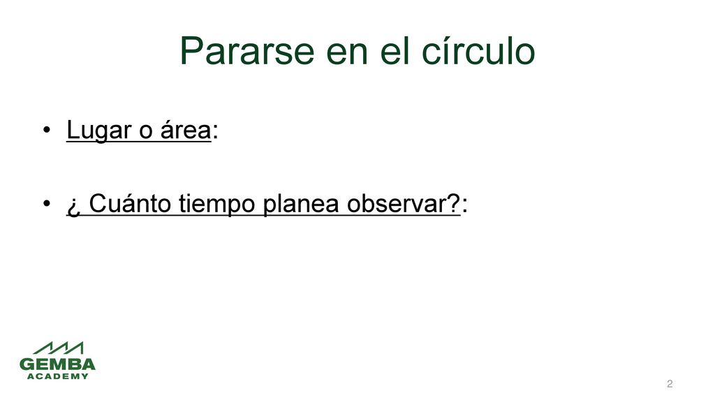 Pararse en el círculo Lugar o área: ¿ Cuánto tiempo planea observar :