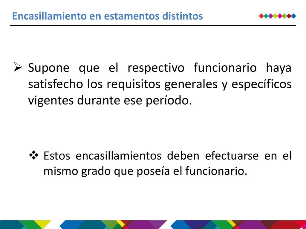Encasillamiento en estamentos distintos