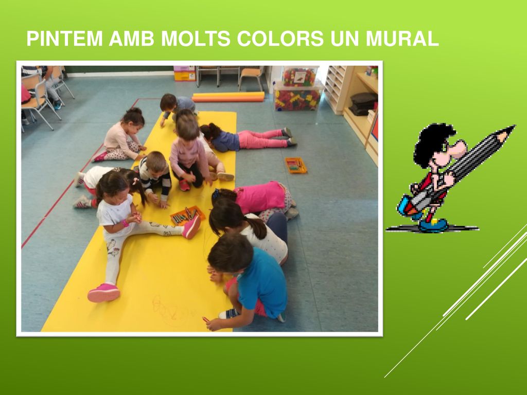 PINTEM AMB MOLTS COLORS UN MURAL
