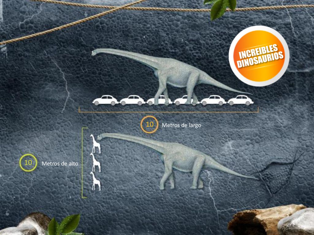 INCREIBLES DINOSAURIOS 10 Metros de largo 10 Metros de alto