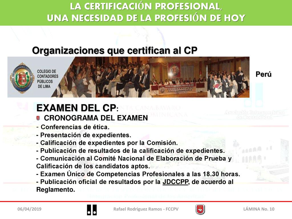 LA CERTIFICACIÓN PROFESIONAL, UNA NECESIDAD DE LA PROFESIÓN DE HOY
