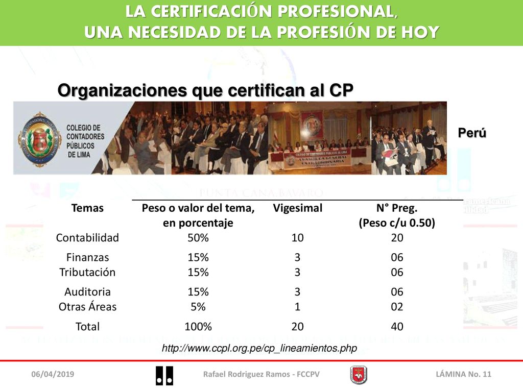 LA CERTIFICACIÓN PROFESIONAL, UNA NECESIDAD DE LA PROFESIÓN DE HOY