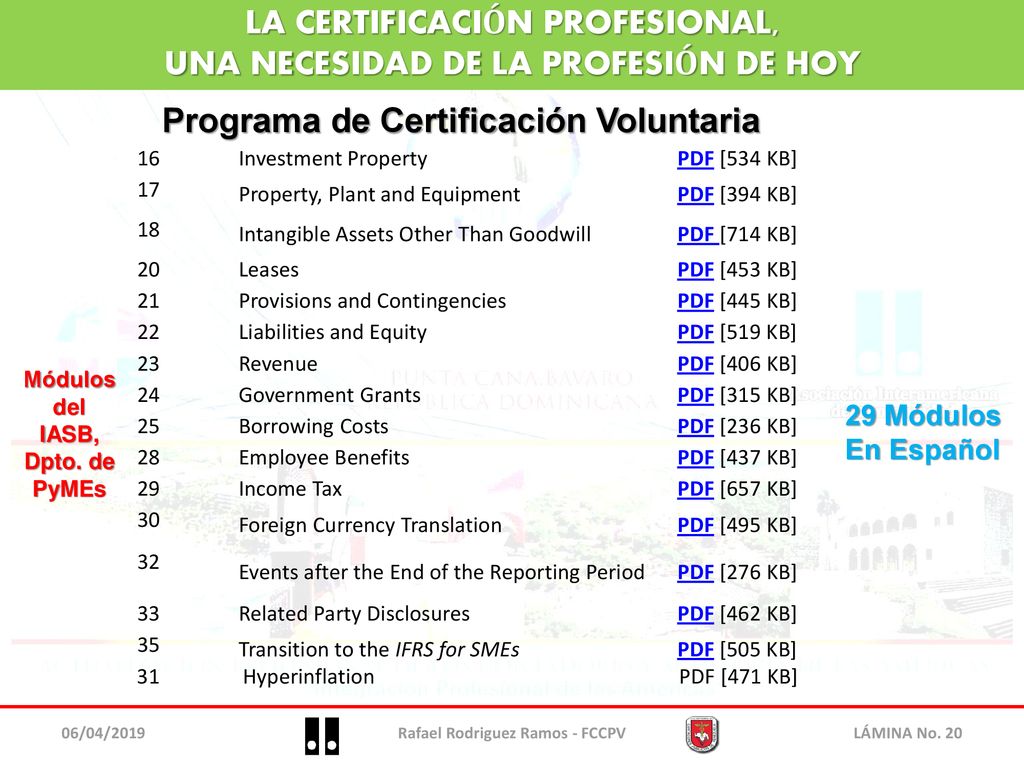 LA CERTIFICACIÓN PROFESIONAL, UNA NECESIDAD DE LA PROFESIÓN DE HOY