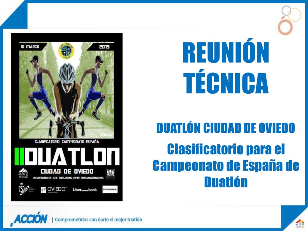 REUNIÓN TÉCNICA Clasificatorio para el Campeonato de España de Duatlón