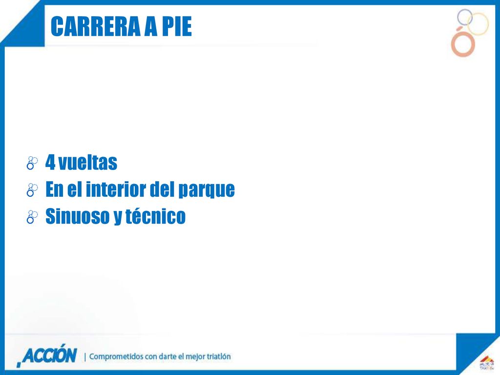 Carrera a pie 4 vueltas En el interior del parque Sinuoso y técnico