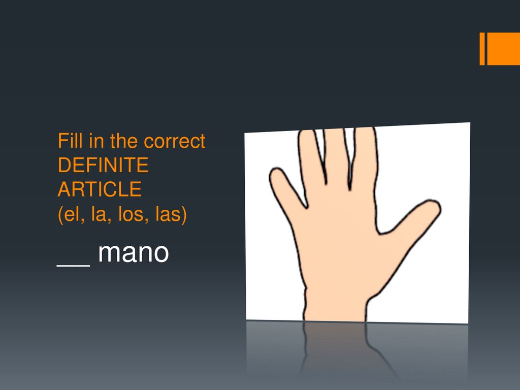Fill in the correct DEFINITE ARTICLE (el, la, los, las)