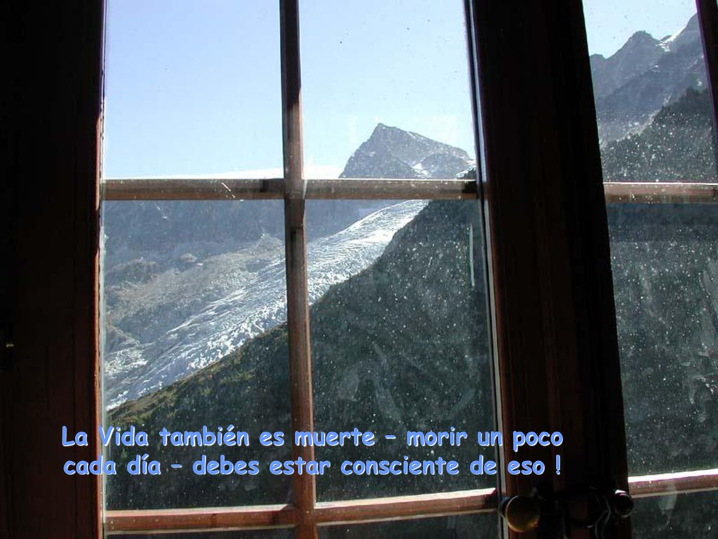 La Vida también es muerte – morir un poco cada día – debes estar consciente de eso !