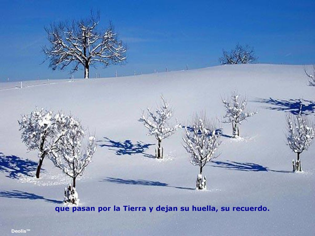 que pasan por la Tierra y dejan su huella, su recuerdo.