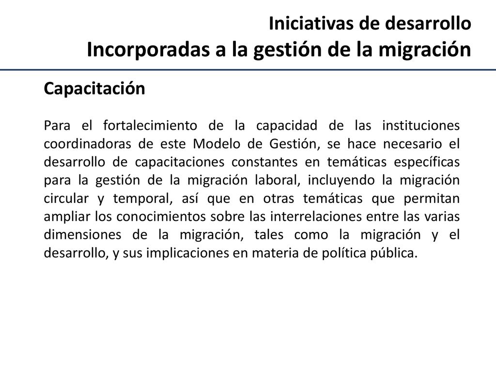 Incorporadas a la gestión de la migración