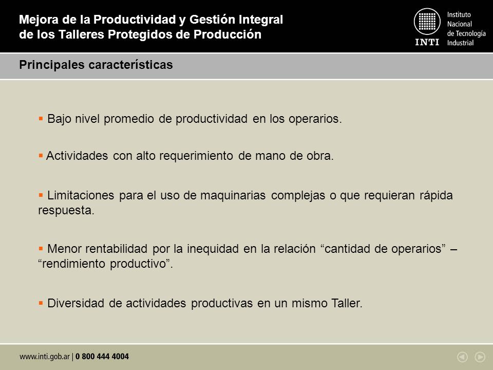 Mejora de la Productividad y Gestión Integral de los Talleres Protegidos de Producción