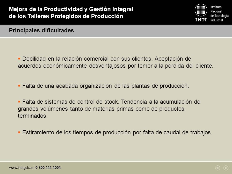 Mejora de la Productividad y Gestión Integral de los Talleres Protegidos de Producción