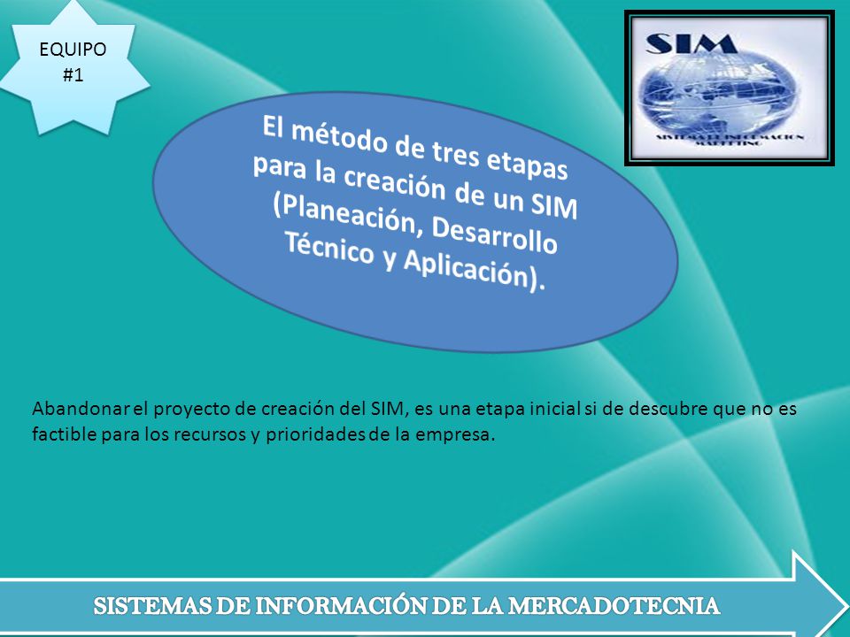El método de tres etapas para la creación de un SIM (Planeación, Desarrollo Técnico y Aplicación).