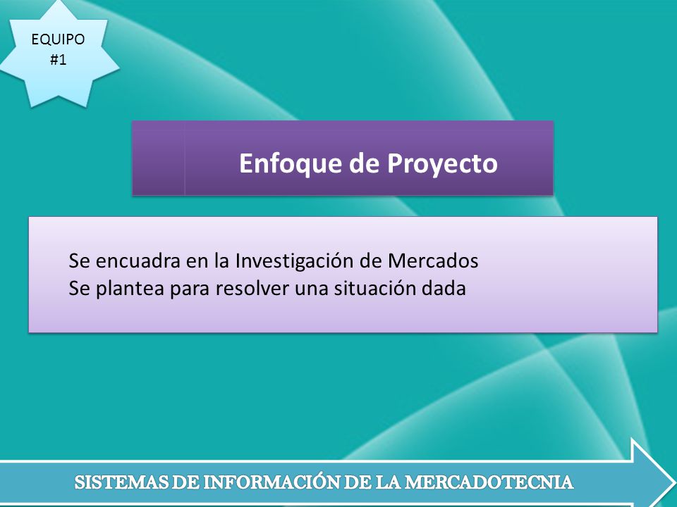 Enfoque de Proyecto Se encuadra en la Investigación de Mercados