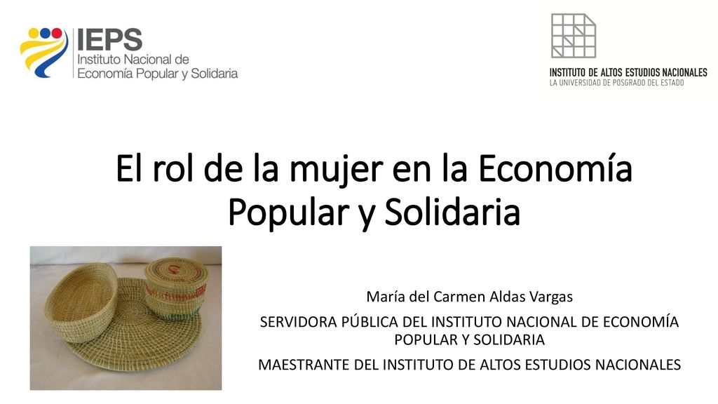 El rol de la mujer en la Economía Popular y Solidaria