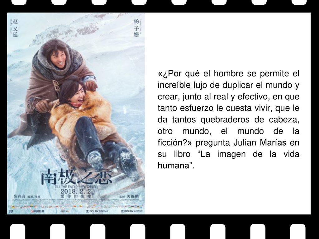 «¿Por qué el hombre se permite el increíble lujo de duplicar el mundo y crear, junto al real y efectivo, en que tanto esfuerzo le cuesta vivir, que le da tantos quebraderos de cabeza, otro mundo, el mundo de la ficción » pregunta Julian Marías en su libro La imagen de la vida humana .