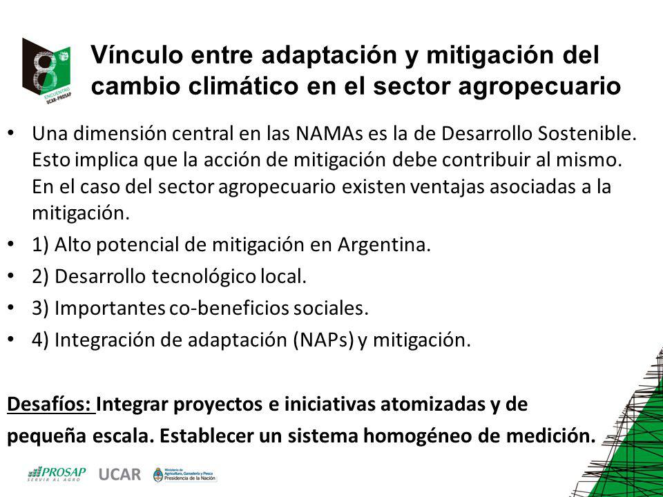 Vínculo entre adaptación y mitigación del cambio climático en el sector agropecuario
