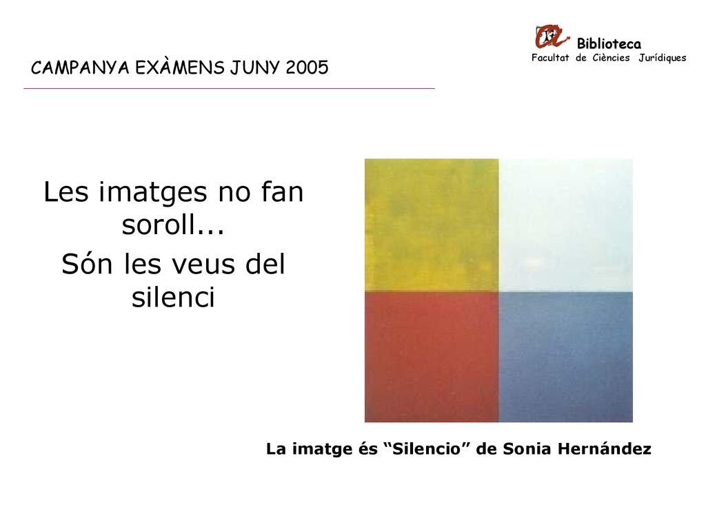 Les imatges no fan soroll... Són les veus del silenci