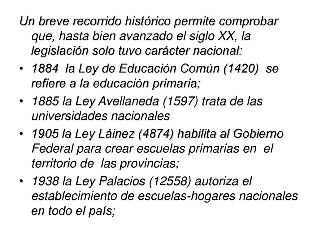 Un breve recorrido histórico permite comprobar que, hasta bien avanzado el siglo XX, la legislación solo tuvo carácter nacional: