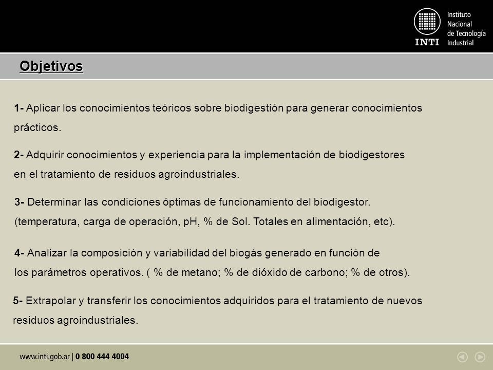 Objetivos 1- Aplicar los conocimientos teóricos sobre biodigestión para generar conocimientos. prácticos.