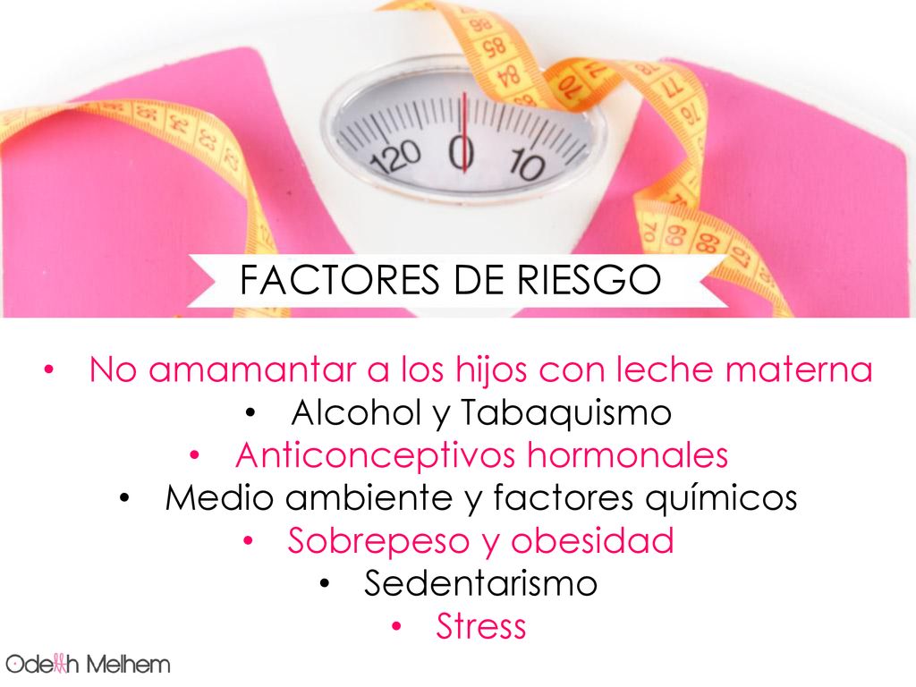 FACTORES DE RIESGO No amamantar a los hijos con leche materna