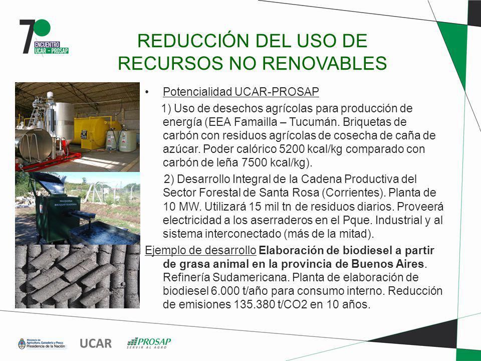 REDUCCIÓN DEL USO DE RECURSOS NO RENOVABLES