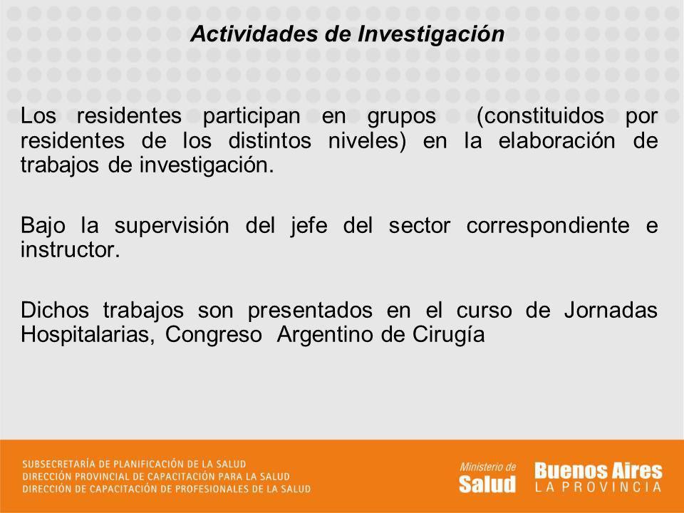 Actividades de Investigación